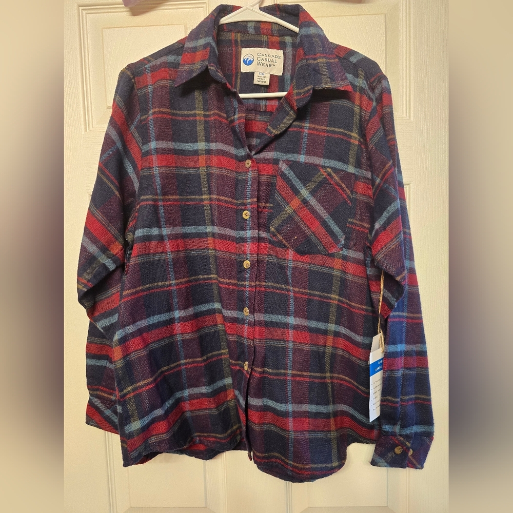 Weatherproof Men's Casual Plaid Shirt - Red and Blue